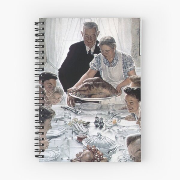 Item preview, Thanksgiving Dinner by Norman Rockwell (1943) Wholesome Fine Art for the Holidays designed and sold by CoolArtGeek.