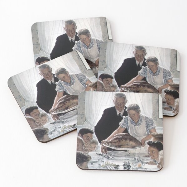 Item preview, Thanksgiving Dinner by Norman Rockwell (1943) Wholesome Fine Art for the Holidays designed and sold by CoolArtGeek.