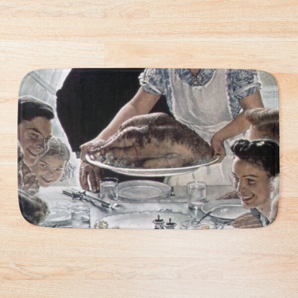 Item preview, Thanksgiving Dinner by Norman Rockwell (1943) Wholesome Fine Art for the Holidays designed and sold by CoolArtGeek.