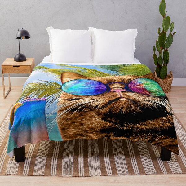 Item preview, Funny Cat on Beach 675 designed and sold by artbylucie.