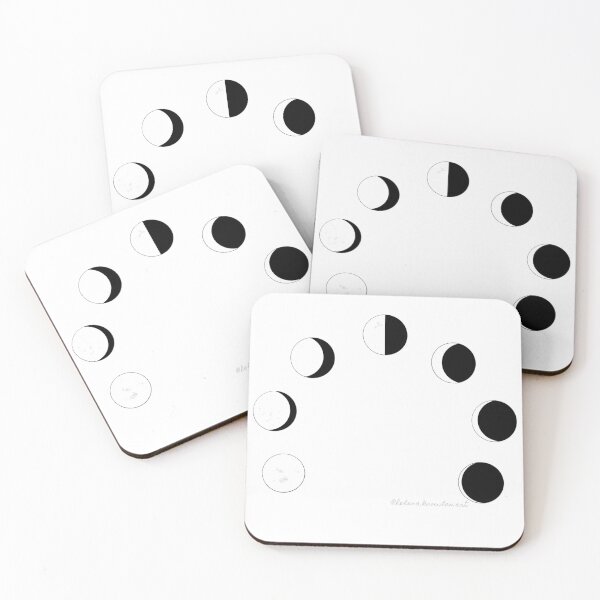 Item preview, Moon Phases White  designed and sold by Helena-Ks-Art.