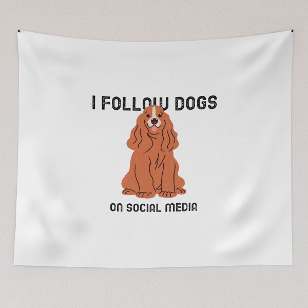 Item preview, I follow dogs on social media t-shirt, I follow dogs on social media animal print t-shirt designed and sold by RoxyCox.