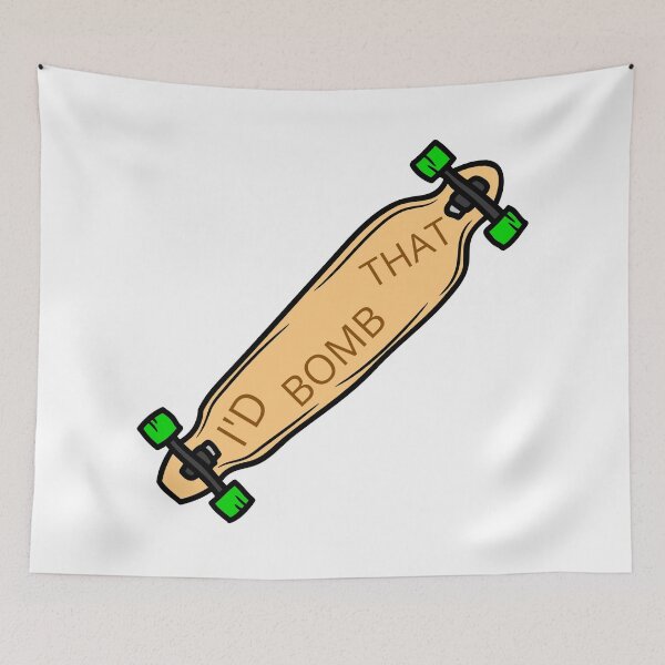 Item preview, I'd Bomb That Longboard designed and sold by NoSpecialShop.