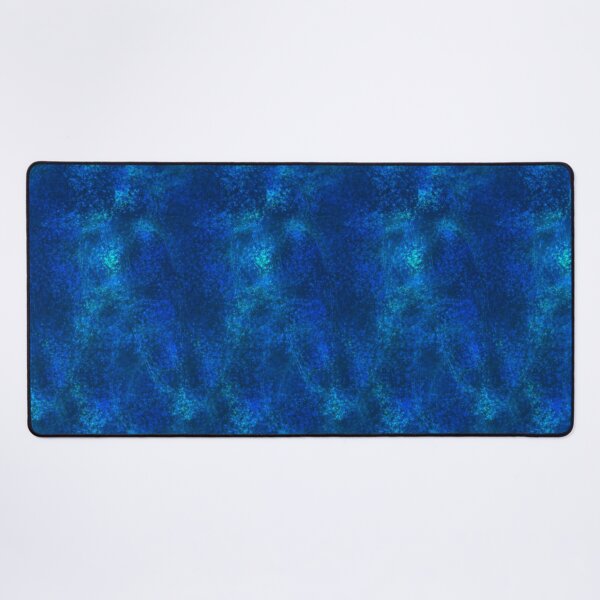 Celestial Wind ~ Blue Abstract Fractal Art Desk Mat