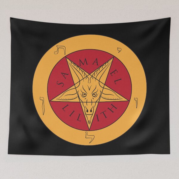 Item preview, Baphomet Seal Sigil Occult Red Gold designed and sold by BennyBearProof.