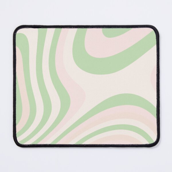 Item preview, Pastel Green, Pink and Peach Abstract Liquid Grooves  designed and sold by patternsoup.