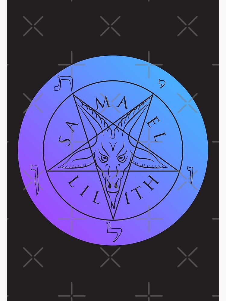 "Baphomet Seal Sigil Occult Purple Blue" Poster by BennyBearProof