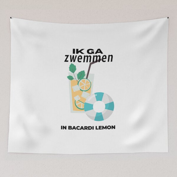 Item preview, Ik ga zwemmen in Bacardi Lemon designed and sold by Zoef-Design.