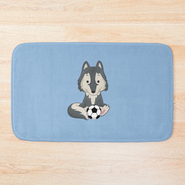Item preview, Cute Wolf holding soccer ball designed and sold by ijdesigns.