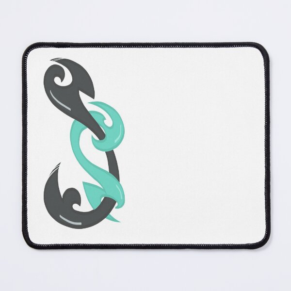 Item preview, Maori Fish hook Aqua and Gray designed and sold by debbiedoodarday.