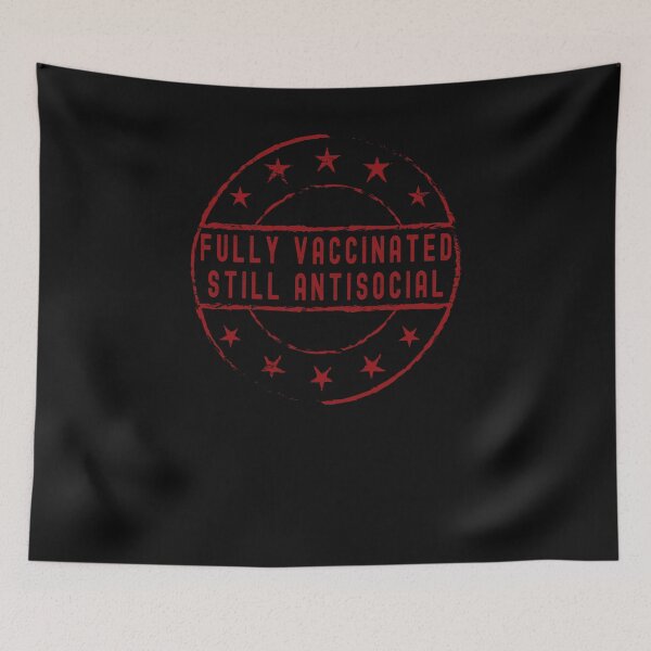 Item preview, Fully Vaccinated Still Antisocial Stamp - Funny Retro Pro Vaccine 2021 designed and sold by Dorkification.