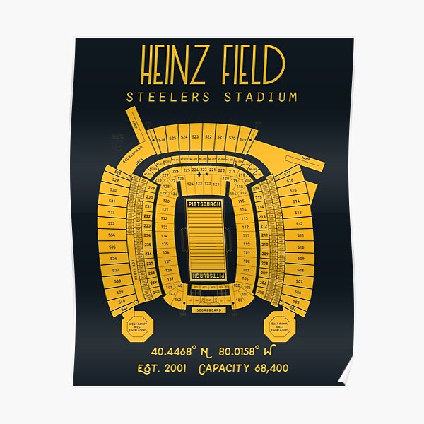 Pittsburgh Steelers Heinz Field Sketch Magnet