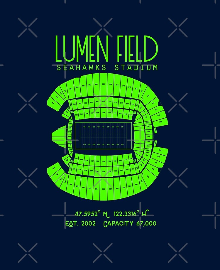 Seattle Seahawks Lumen Field Stadium Poster Print iPad Case & Skin for  Sale by Birch Trail Boutique