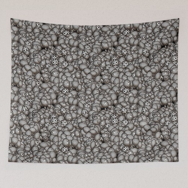 Item preview, Black and white  abstract pattern  designed and sold by Aenota.