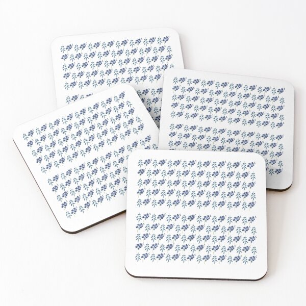 Item preview, Blue Flowers and Leaves Pattern designed and sold by Auntieck.