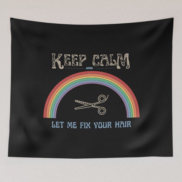 Item preview, Keep Calm And Let Me Fix Your Hair Funny Barber Saying  designed and sold by greatmar1.