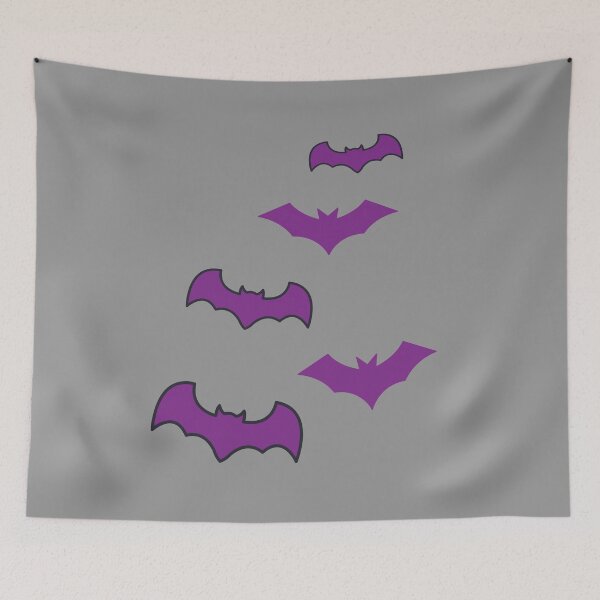 Item preview, purple bats flying pattern - Halloween designed and sold by Jessi-Sketches.