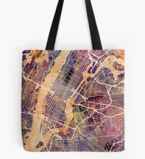 New York City Straßenkarte Tote Bag
