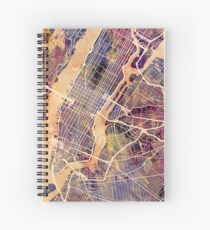 New York City Street Map Spiral Notebook
