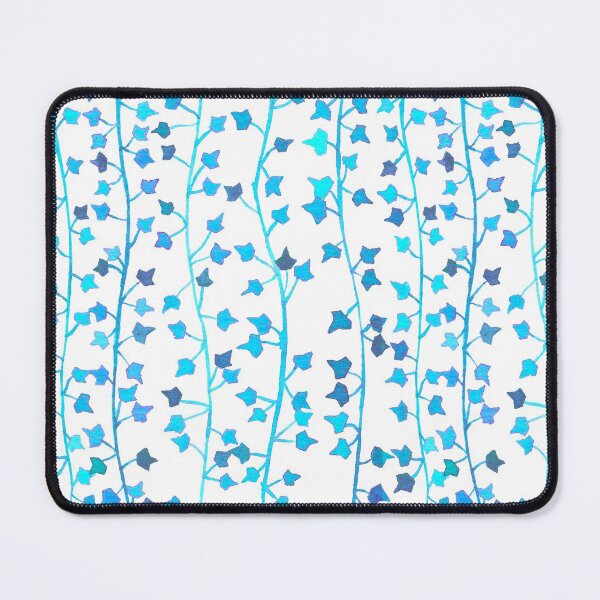Item preview, Watercolor Vines Pattern - Cerulean Blue designed and sold by monitdesign.