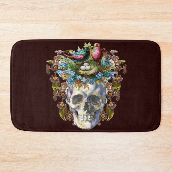 Item preview, skull and flowers designed and sold by sandpiperstudio.