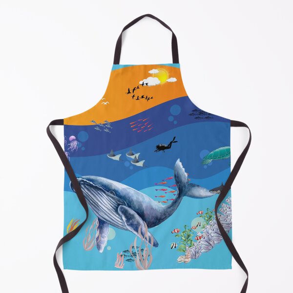 Item preview, Blue Whale Swimming in the Ocean designed and sold by PBJArt.
