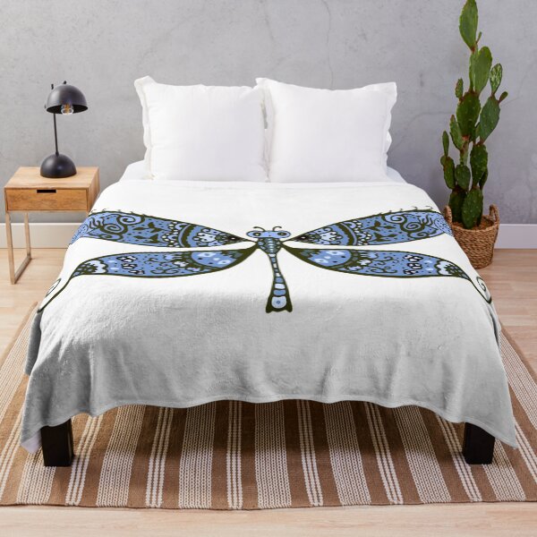 Item preview, Dragonfly Blue Floral Pattern designed and sold by SubtleSoul.