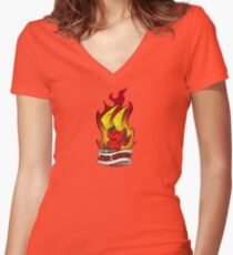 Beelzebub Six: Abner Asbestos Women's Fitted V-Neck T-Shirt
