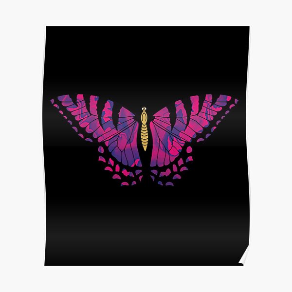 Tie Dye Butterfly Poster
