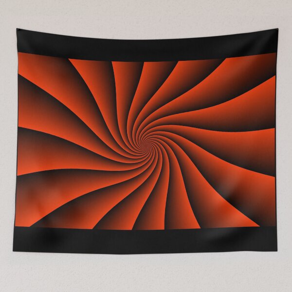 Aperçu de l'œuvre Fond de spirale rouge - illusion d'optique de rotation créée et vendue par Aenota.