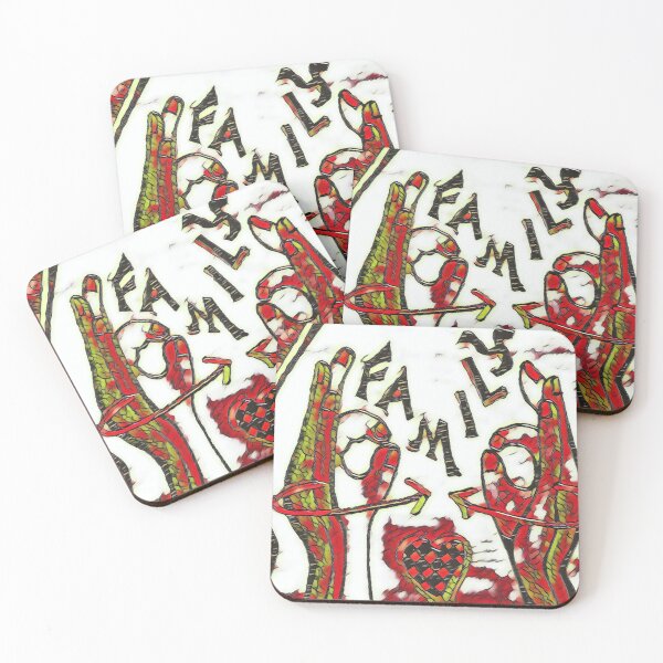 Item preview, ASL Family Stained Glass Effect designed and sold by EloiseArt.
