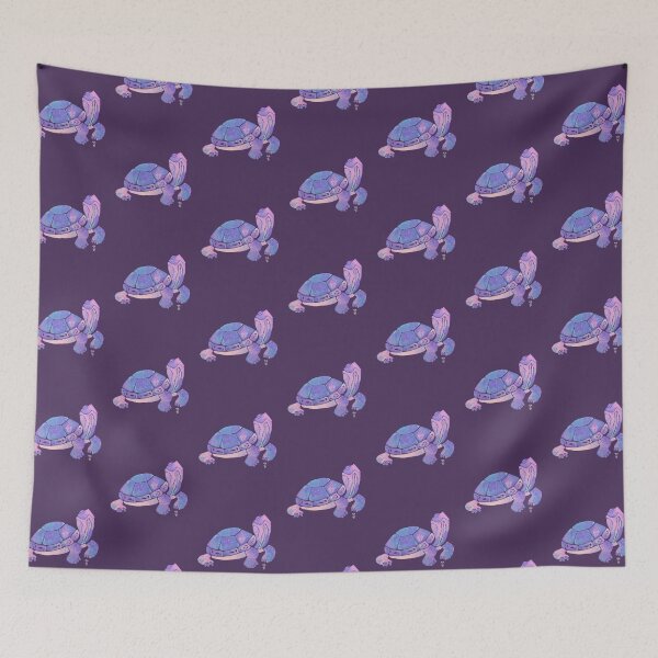 Item preview, Relaxed Purple Turtle Art in Watercolor designed and sold by Yayilustra.