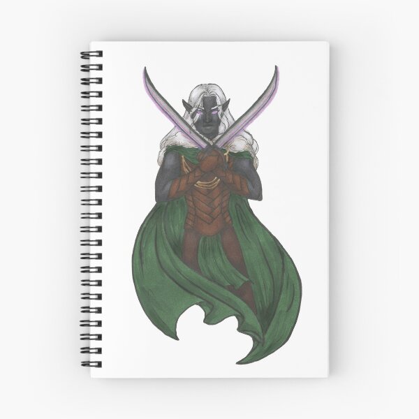 Artikelvorschau, Drizzt Tarot Zwei der Schwerter (ohne Text) entworfen und verkauft von G Draws.