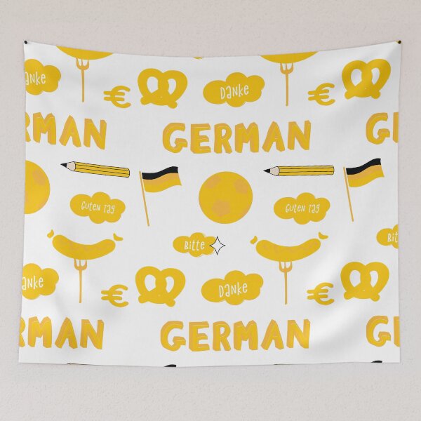 Item preview, Yellow German Language School Subject Sticker Pack designed and sold by The-Goods.
