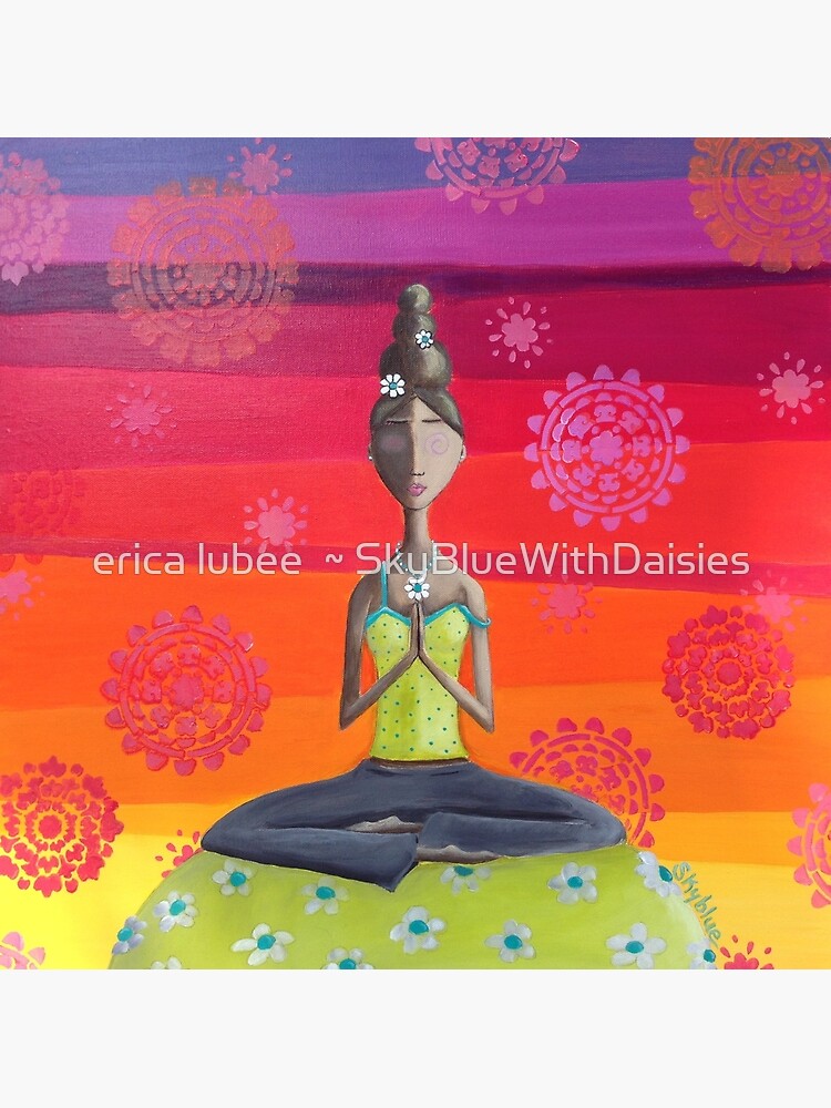 « Fille Zen sous le ciel de l'arc-en-ciel - Art Yoga coloré » par skyblue32