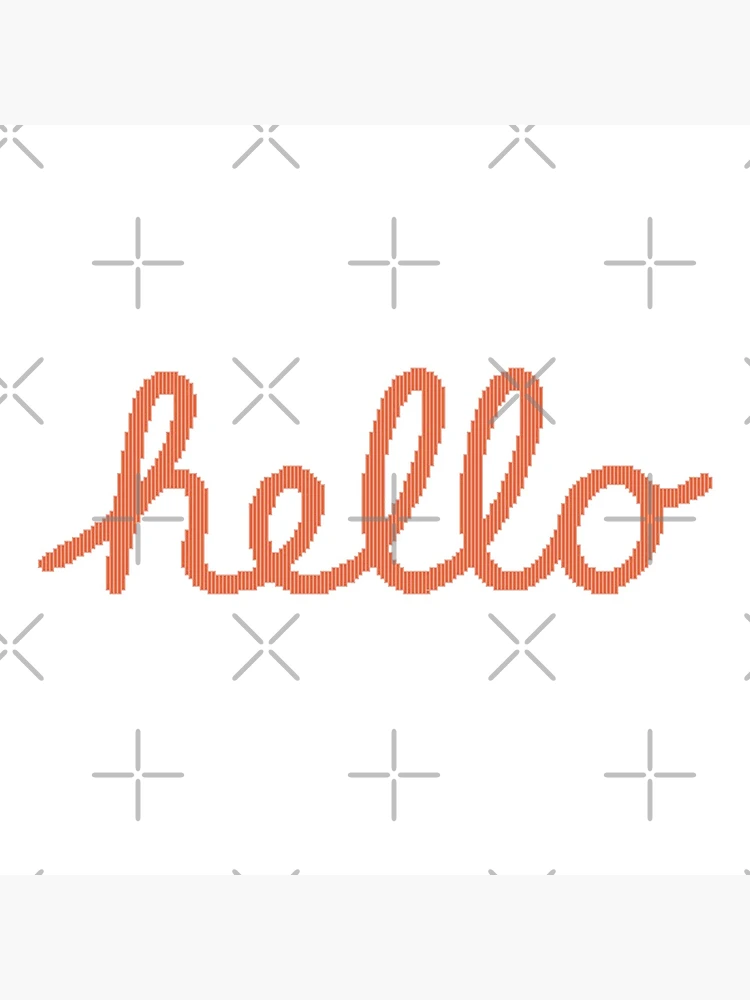 Thumbnail 4 of 4, Clock, Striped Orange hello designed and sold by NewLineDesigns.