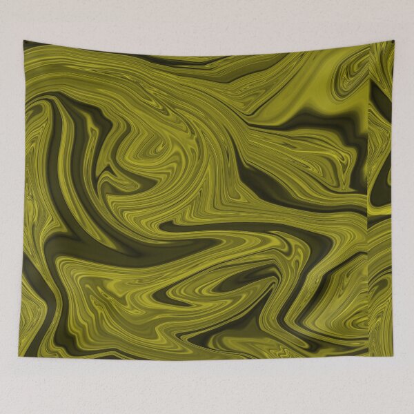 Item preview, Black And Yellow Liquid marble texture designed and sold by DMJPRINT.