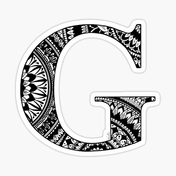 Mandala Letter G Sticker