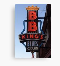 Leuchtreklame ~ BB Kings Blues Club Leinwanddruck