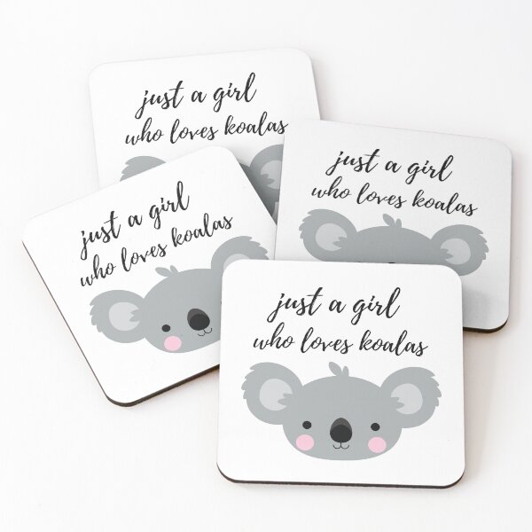 Item preview, Just a Girl who Loves Koalas Black designed and sold by OutofFocusShop.