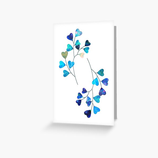 Item preview, Blue Heart Leaves Flower Design designed and sold by Colorcore.