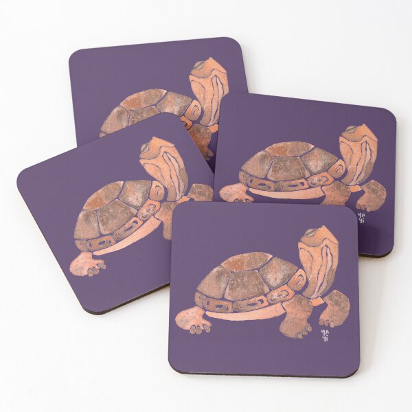 Item preview, Happy Orange Turtle in Watercolor designed and sold by Yayilustra.