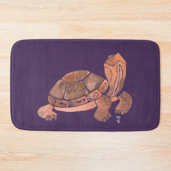 Item preview, Happy Orange Turtle in Watercolor designed and sold by Yayilustra.