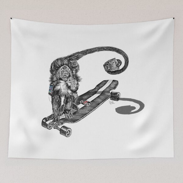 Item preview, Simian Skate Selfie designed and sold by oz10.
