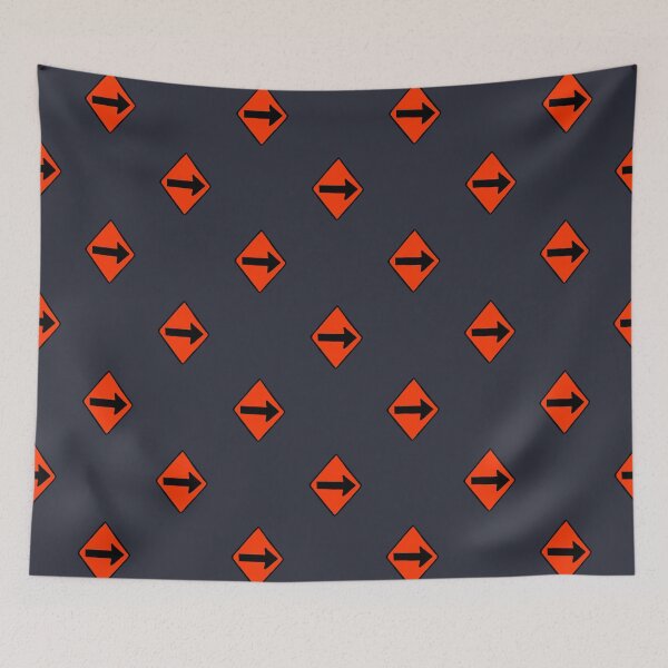 Item preview, Construction arrow signs on navy blue designed and sold by Quick Brown Fox Canada.