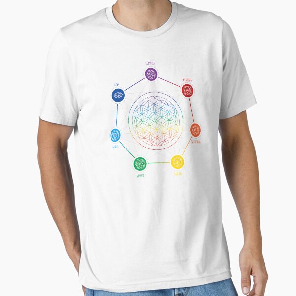 Item preview, Flower of Life, 7 Chakras, Sanskrit Art Board T-Shirt Sticker designed and sold by KimiBloom.