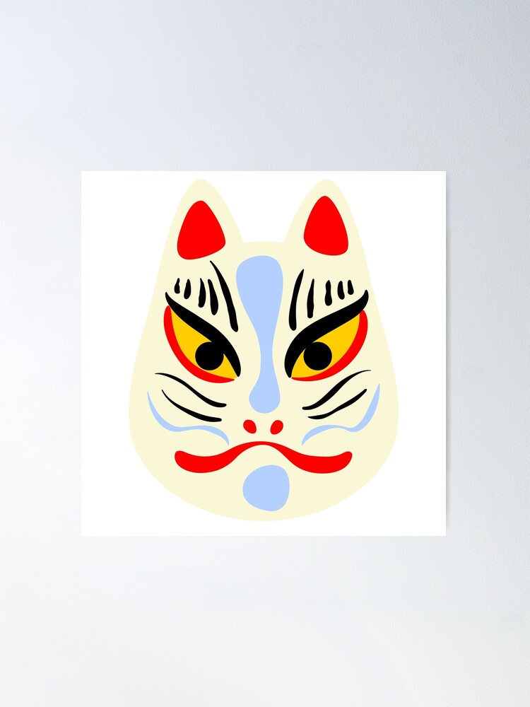 Fox Mask - Kitsune Mask, Paper Mask, Digital Template