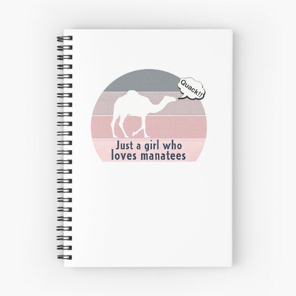 Item preview, Just a Girl Who Loves Manatees - Camel Saying Quack, pink background  designed and sold by FlorenciaBliss.
