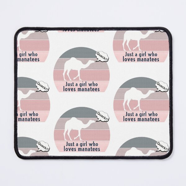 Item preview, Just a Girl Who Loves Manatees - Camel Saying Quack, pink background  designed and sold by FlorenciaBliss.