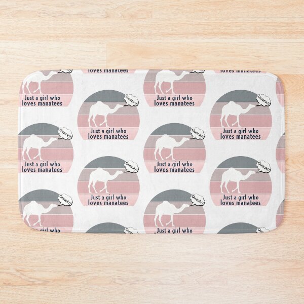 Item preview, Just a Girl Who Loves Manatees - Camel Saying Quack, pink background  designed and sold by FlorenciaBliss.